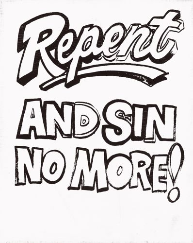 Repent and Sin No More! (Positive) by Andy Warhol