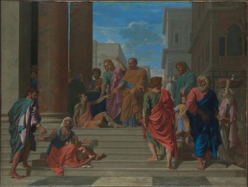 Saints Peter and John Healing the Lame Man by Nicolas Poussin