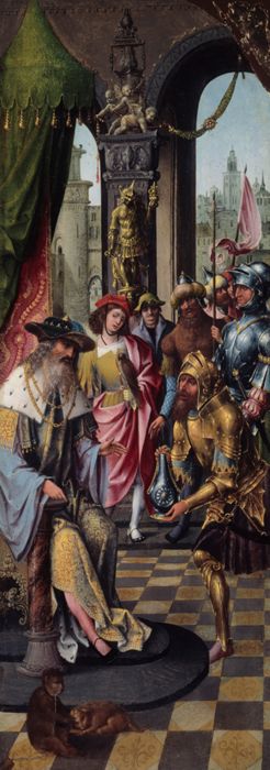 King David Receiving the Cistern Water of Bethlehem by Master of the Antwerp Adoration Group