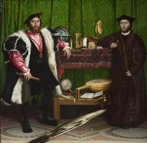 Jean de Dinteville and Georges de Selve ('The Ambassadors') by Hans Holbein