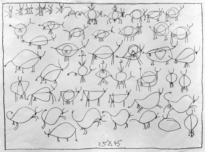 Sketch with bulls by Pablo Picasso