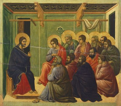 Christ Taking Leave of His Disciples, from the Maestà by Duccio