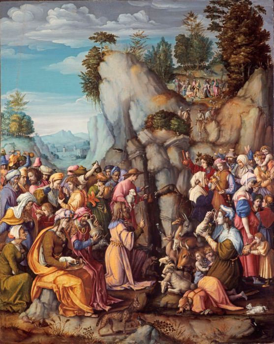 Moses Striking the Rock by Bacchiacca