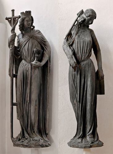 Ecclesia and Synagoga, from the south transept portal of Strasbourg Cathedral by Unknown artist