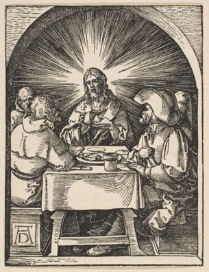 Christ in Emmaus, from The Small Passion by Albrecht Dürer
