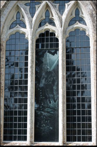The Death of Judas, detail from the Forgiveness Window by Laurence Whistler 