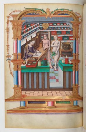 Jesus the Apothecary, from the Chants Royaux Sur La Conception Couronne du Puy de Rouen by Unknown French artist