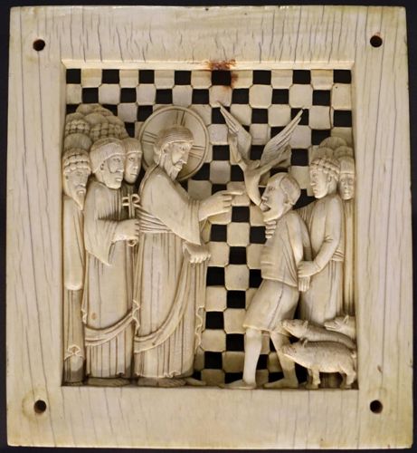 Healing of the Possessed Man of Gerasa, from Magdeburg Ivory panels by Unknown artist [Milanese?]