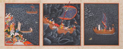 Calming the Storm (Triptych), from Sarmaya commission Issanama by Paul Abraham in collaboration with Manish Soni