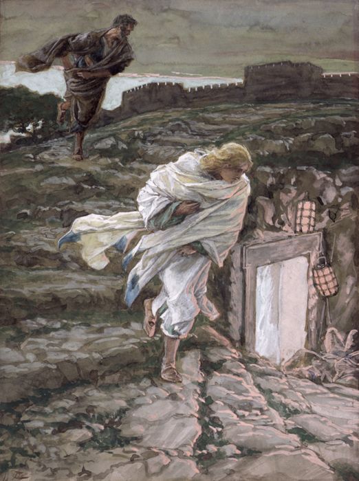 Saint Peter and Saint John Run to the Sepulchre by James Tissot