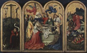 The Entombment (The Seilern Triptych) by Robert Campin