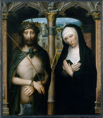 Christ Crowned with Thorns (Ecce Homo), and the Mourning Virgin by Adrien Ysenbrandt