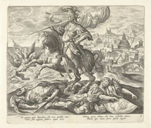 Alexander the Great as the Third King, from the Vision of Daniel by Adriaen Collaert after Maerten de Vos